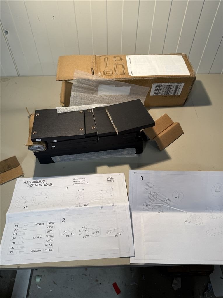 Set van 4 houten zwevende kubusplanken - decoratie plank, Ophalen of Verzenden, Nieuw