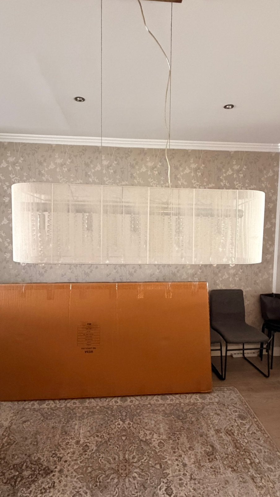 Hanglamp eettafel, Huis en Inrichting, Ophalen, Gebruikt, Textiel