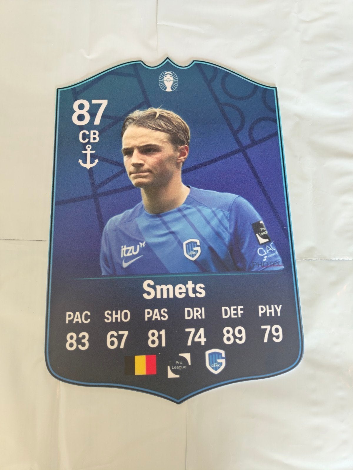 Voetbalkaartje (37cmx25cm) - Matte Smets / KRC Genk, Ophalen of Verzenden, Zo goed als nieuw, Poster, Plaatje of Sticker