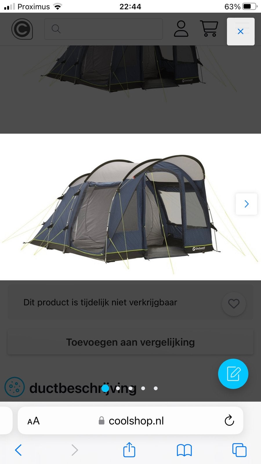 Tent Rockwell 3, Ophalen, Zo goed als nieuw