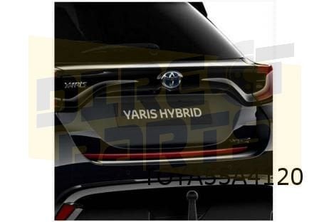 Toyota Yaris sierlijst achterklep "Coral Red 3U7" Origineel!, -, Nieuw, Ophalen of Verzenden, Toyota