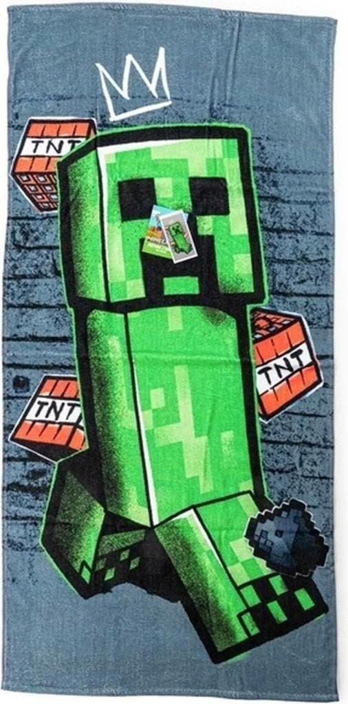 Minecraft Badlaken / Strandlaken Creeper - Katoen - Diversen, Kinderen en Baby's, One size, Minecraft, Nieuw, Ophalen of Verzenden