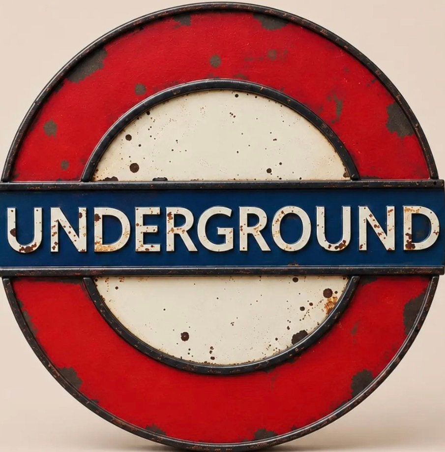 Panneau metal rétro vintage mancave London Metro Unterground, Enlèvement ou Envoi, Neuf, Panneau publicitaire