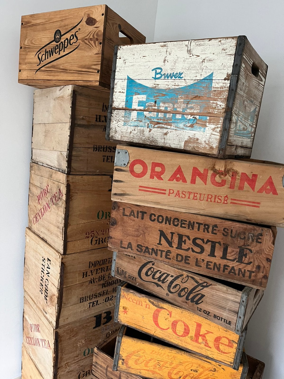 Divers caisses en bois vintage, Enlèvement, Utilisé