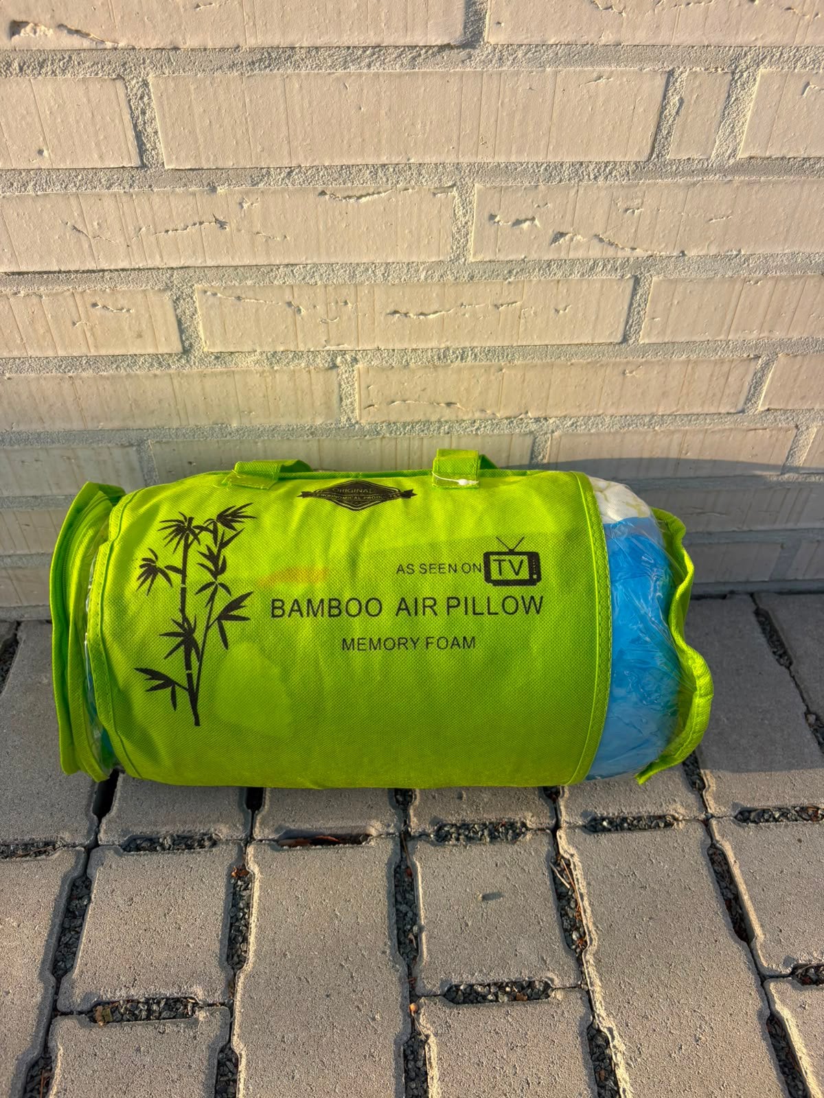 Bamboo Air Pillow – Memory Foam Hoofdkussen – nieuw, Ophalen, Zo goed als nieuw