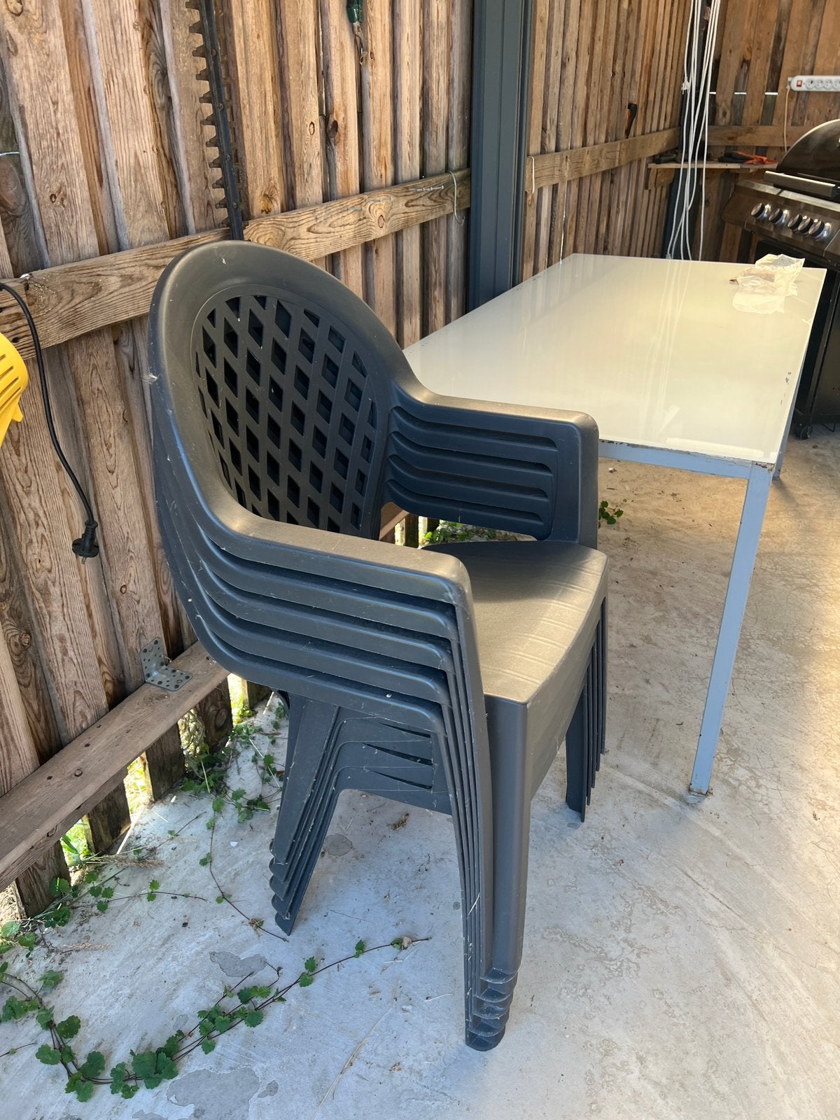 5 chaises + 1 table d’occasion, Ophalen, Gebruikt