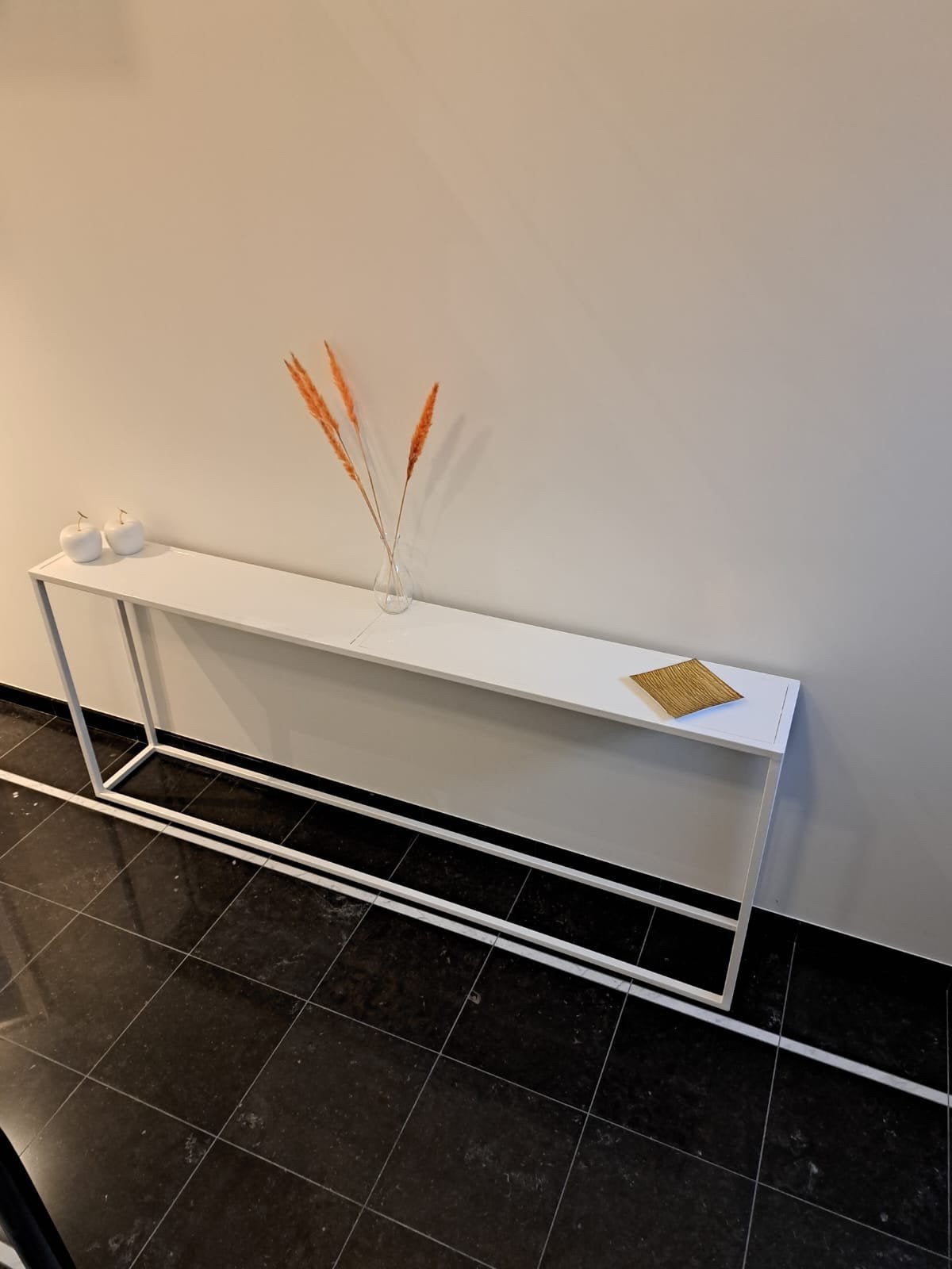 Side table/ bijtafel/ hal tafel staak glans wit, Ophalen, Gebruikt, Modern strak, 200 cm of meer