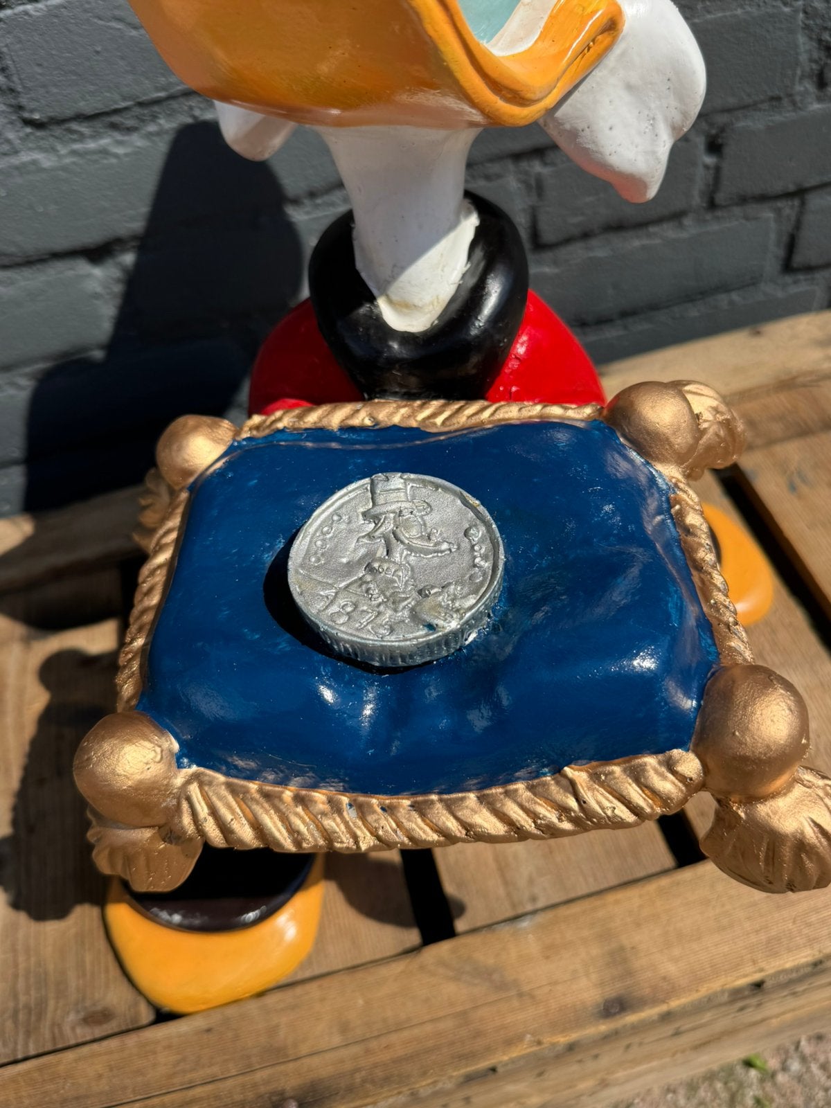 Disney Dagobert Duck beeld Scroodge, Ophalen, Overige figuren, Gebruikt, Beeldje of Figuurtje