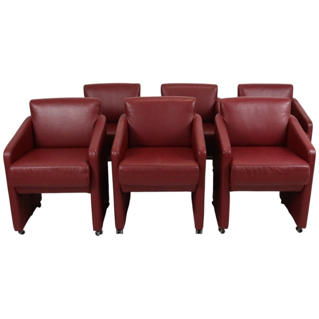 Lederen Eetkamerstoelen 6 stuks Zetels Fauteuils SETPRIJS, Ophalen