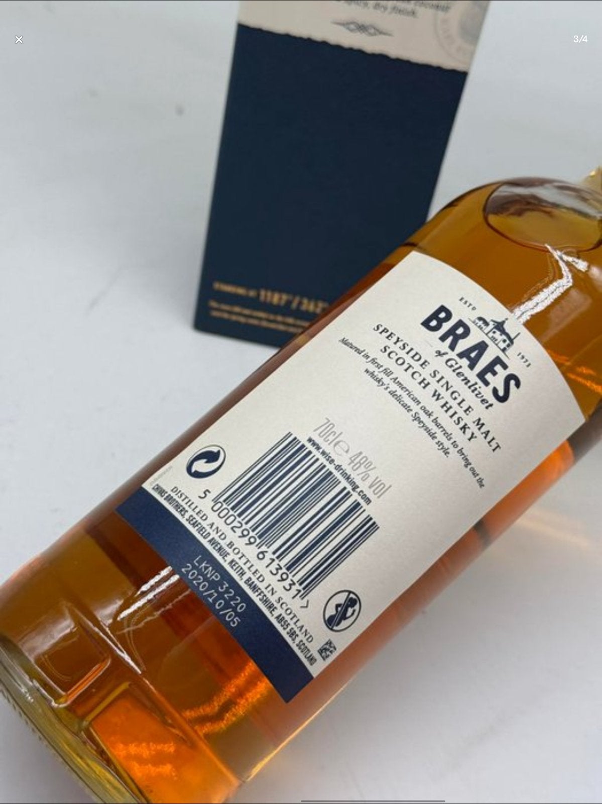 Braes of Glenlivet 25yo Release Batch BG/002 b. 2020 70cl, Verzamelen, Ophalen of Verzenden, Nieuw