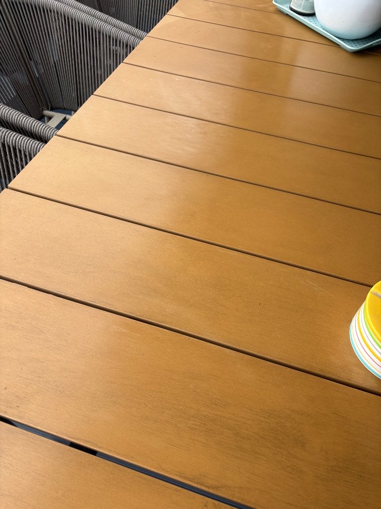 Tuin tafel met 6 stoelen, Jardin & Terrasse, Chaises de jardin, Enlèvement, Utilisé, Autres matériaux, Empilable