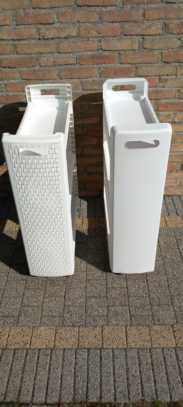 2 chariots à roulettes EDA pour salle de bain, cuisine ou ra, Moins de 25 cm, Moins de 100 cm, Comme neuf, Enlèvement
