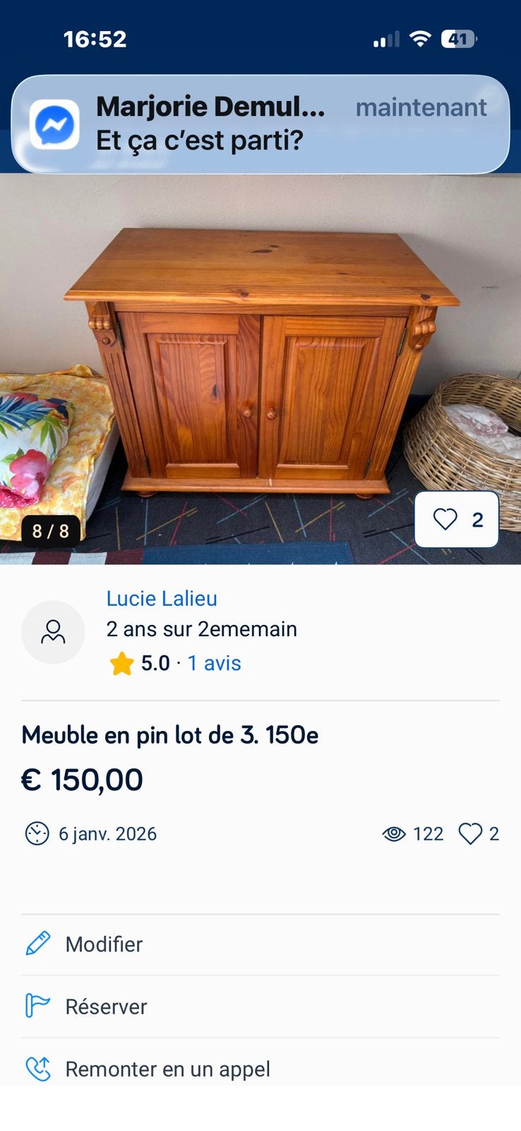 Lot de trois meubles en pin peut se vendre séparément, Maison & Meubles, Armoires | Commodes, Enlèvement, Comme neuf, Pin
