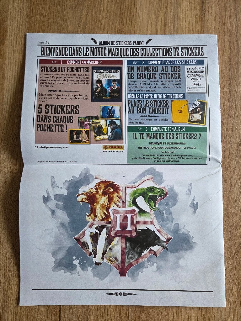 Album Panini vide Harry potter, Verzamelen, Ophalen of Verzenden, Zo goed als nieuw, Boek of Poster