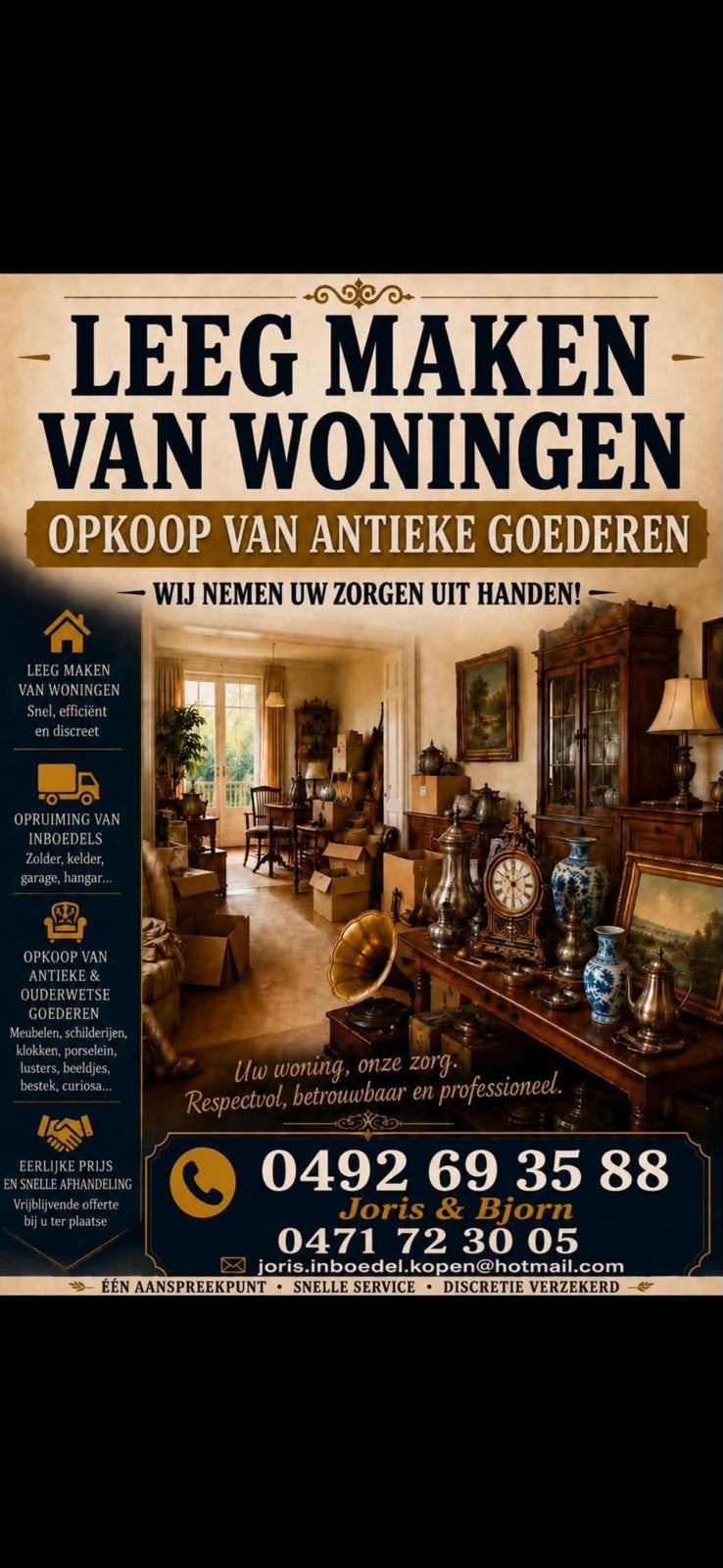 Leegmaken van woningen, Ophalen