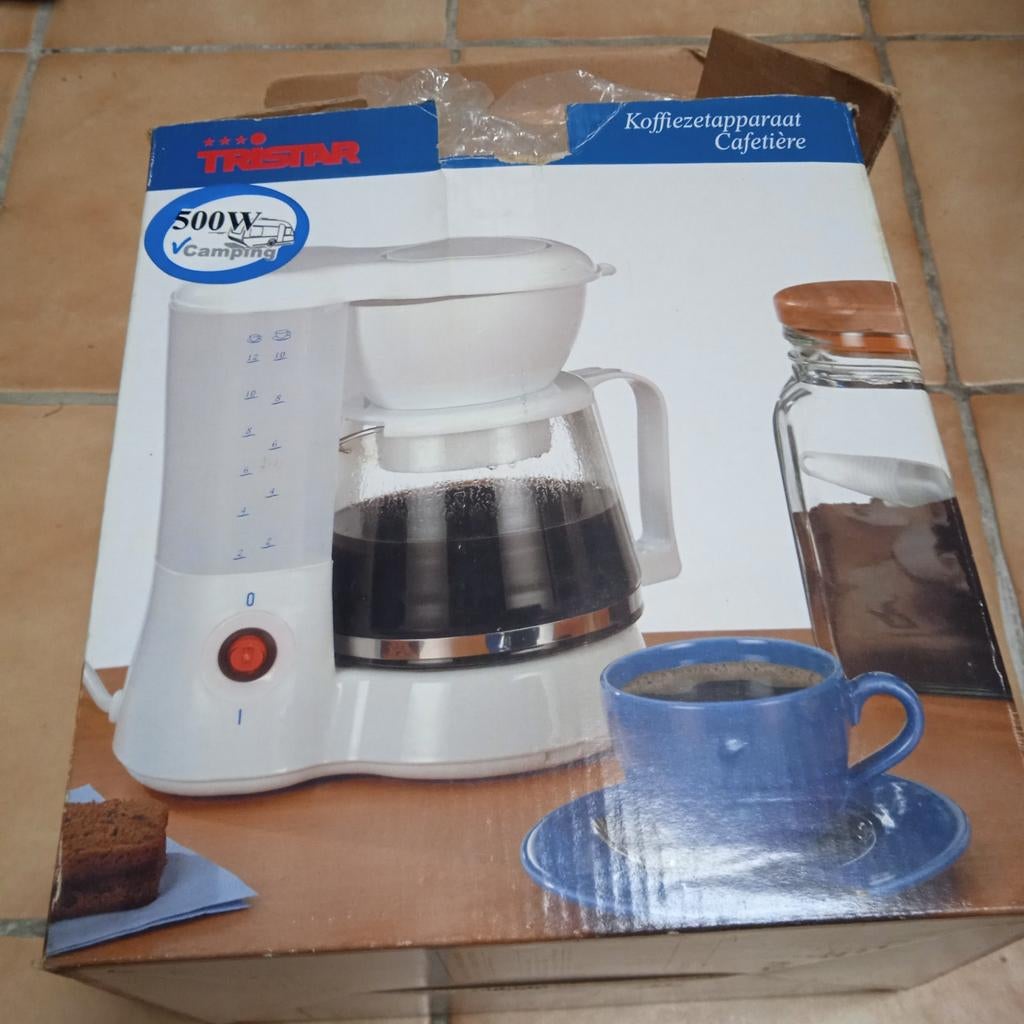 Cafetière de camping Tristar, 500 W, rarement utilisée, Enlèvement ou Envoi