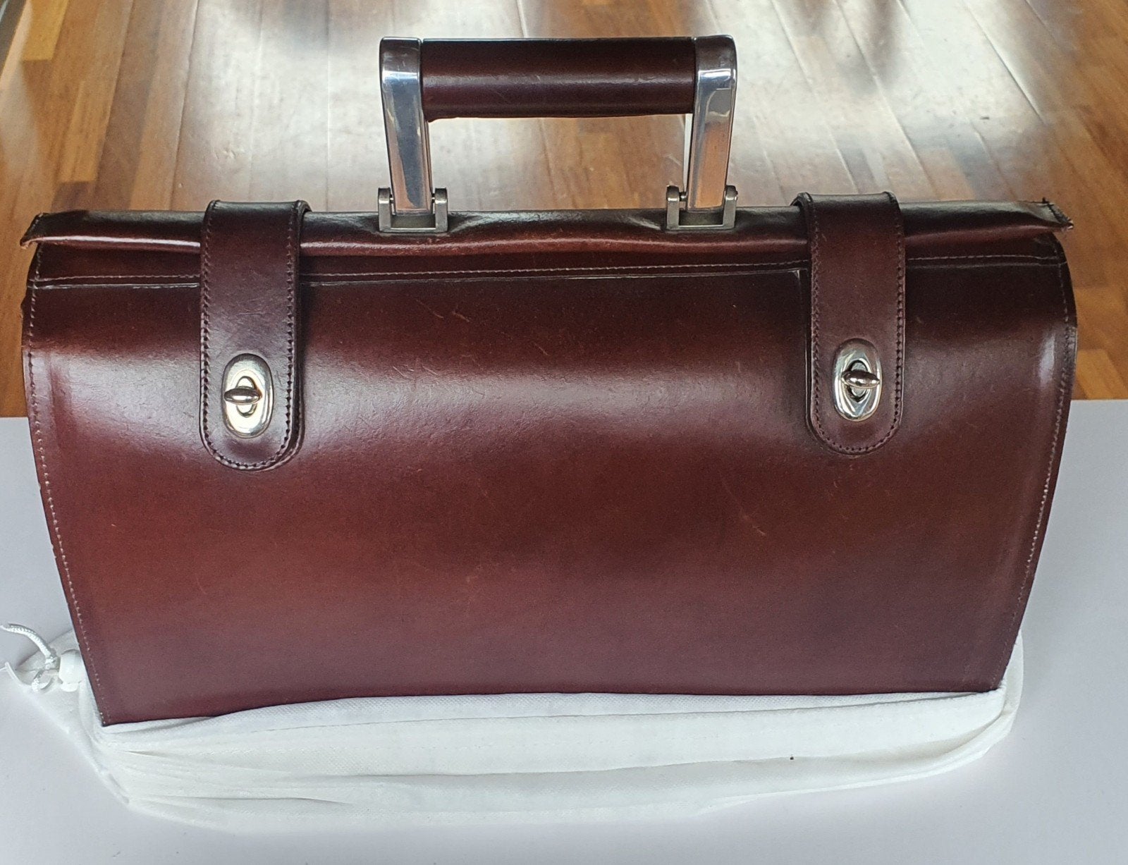 Bill Amberg Rocket Bag, Ophalen, Bruin, Aktetas of Boekentas, 40 tot 50 cm