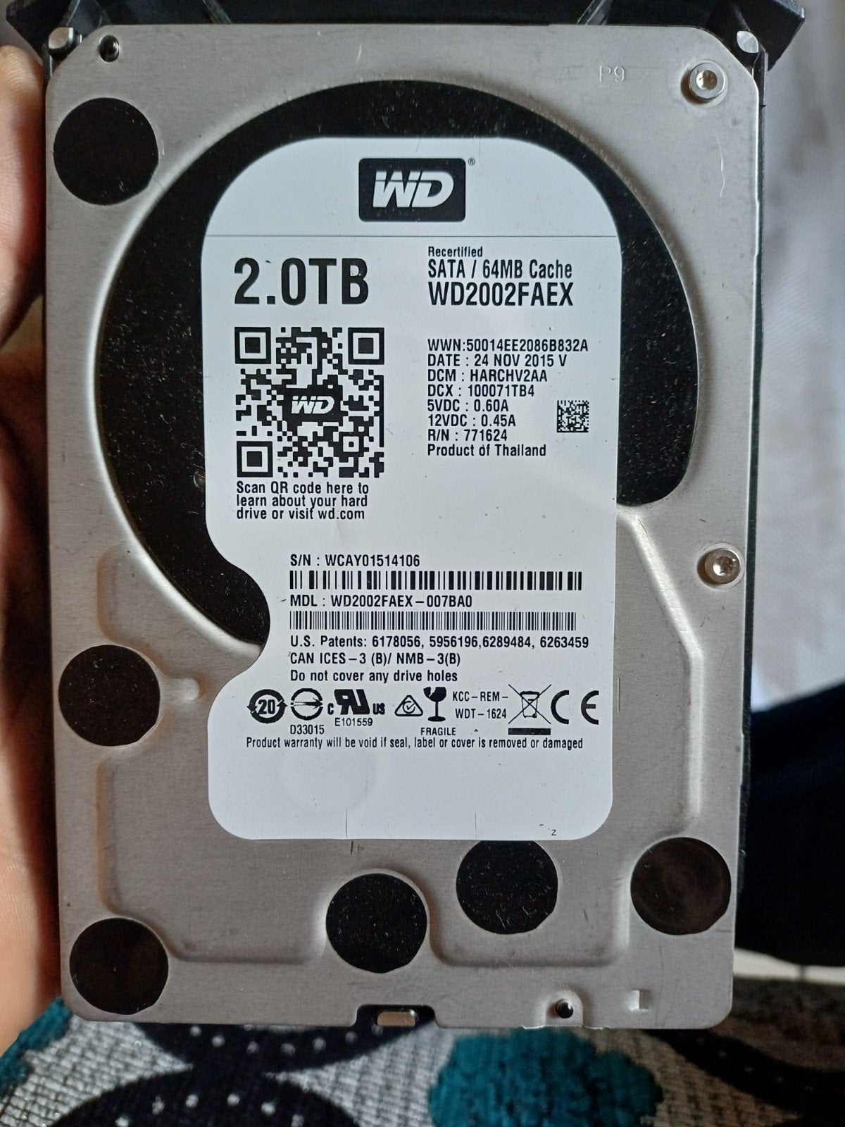 Western digital Black 2to, Informatique & Logiciels, Disques durs, Enlèvement ou Envoi