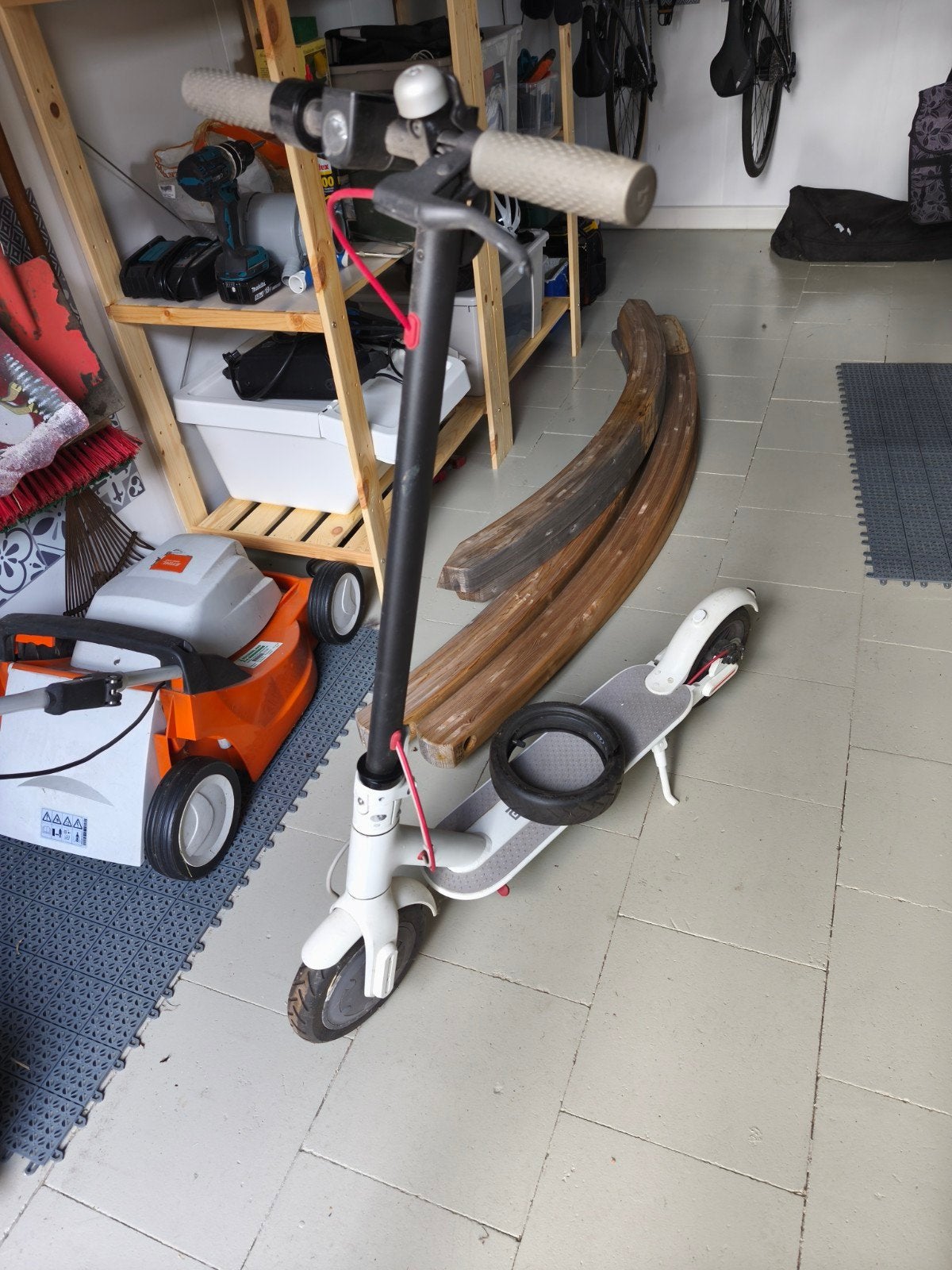 xiaomi electrische step m365 wit met reserveband, Ophalen, Gebruikt
