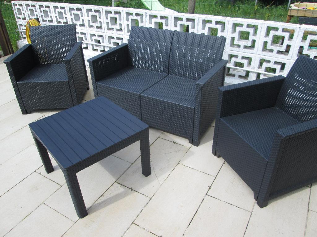salon de jardin, Comme neuf, Synthétique, Sets de jardin, Enlèvement