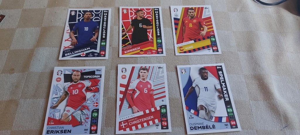 6 photos de football lor Championnats Europe 2024 Bellingham, Enlèvement ou Envoi, Neuf, Plusieurs images
