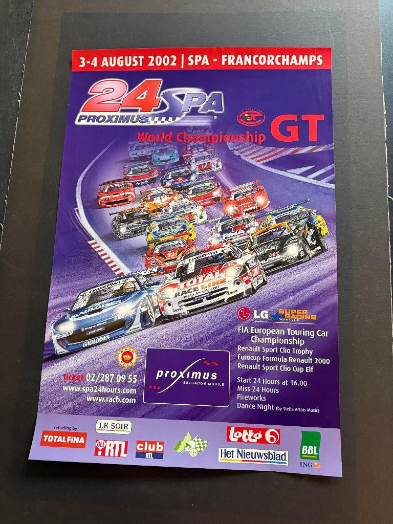 poster 24 uren Francorchamps 2002 Spa Ferrari Viper, Verzamelen, Ophalen of Verzenden, Auto's