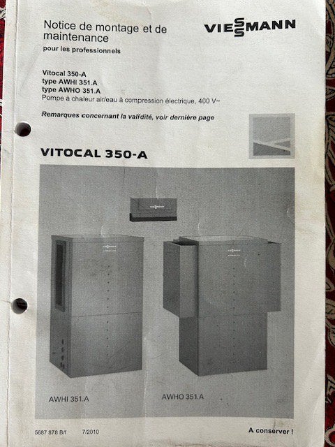 Pompe a chaleur Viessmann, Enlèvement, Utilisé, Radiateur, 200 à 500 watts
