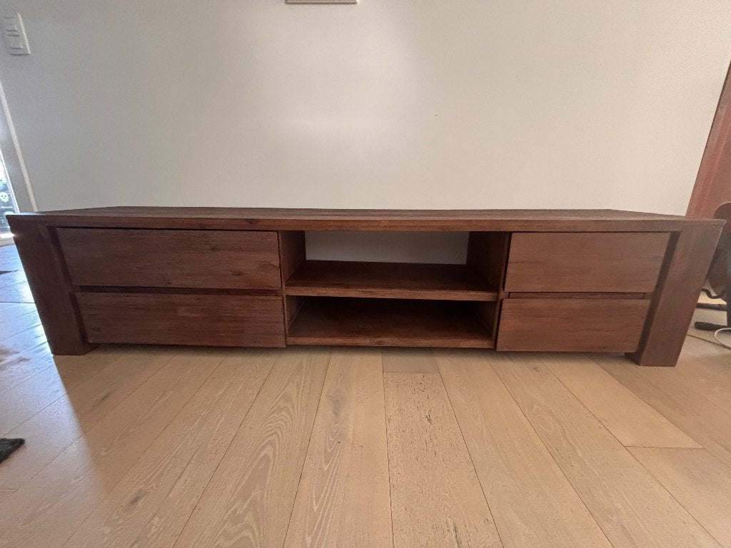 Meuble TV en bois, Maison & Meubles, Armoires | Mobilier de télévision, Utilisé, Moins de 100 cm, 200 cm ou plus, 25 à 50 cm, Autres essences de bois