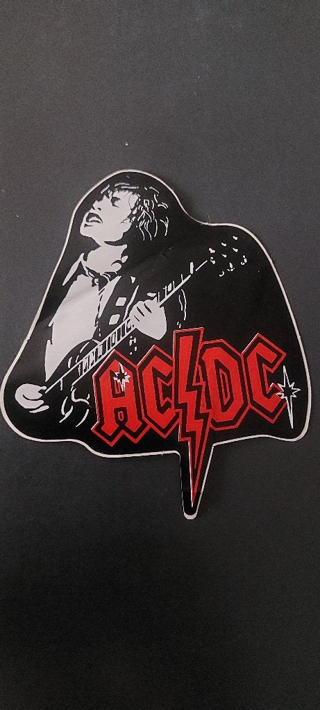 Sticker autocollant ACDC muziek vintage, Collections, Envoi, Utilisé
