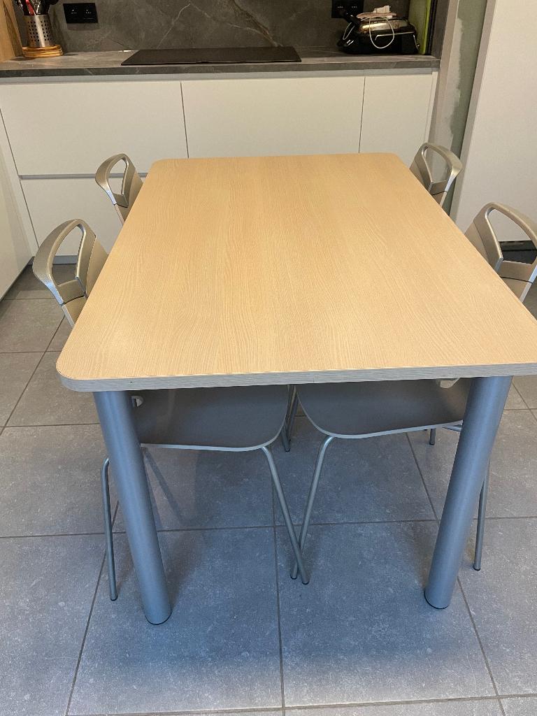 Keukentafel met 4 stoelen, Huis en Inrichting, Tafels | Eettafels, Ophalen, Gebruikt