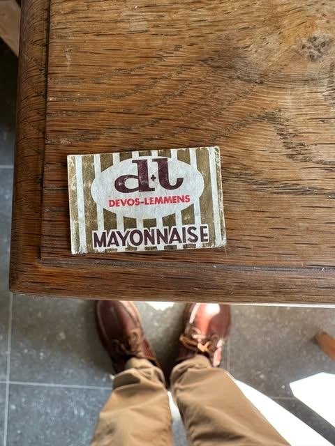 étiquette pour boîte d'allumettes mayonnaise Devos Lemmens, Boîtes ou marques d'allumettes, Enlèvement ou Envoi, Devos Lemmens