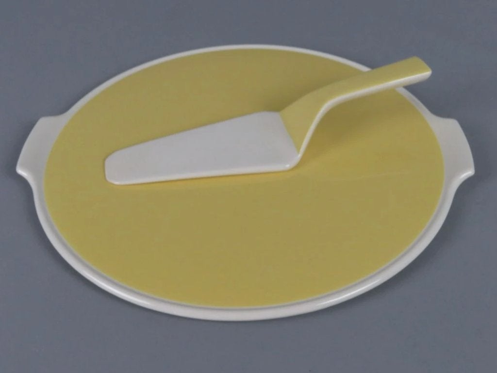 VINTAGE VILLEROY & BOCH TAARTPLATEAU MET SCHEP, Ophalen