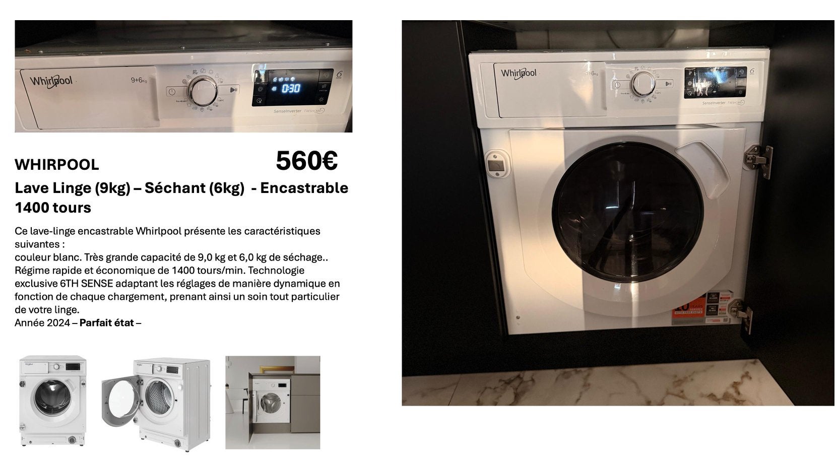 Presque neuve, Electroménager, Enlèvement, Comme neuf