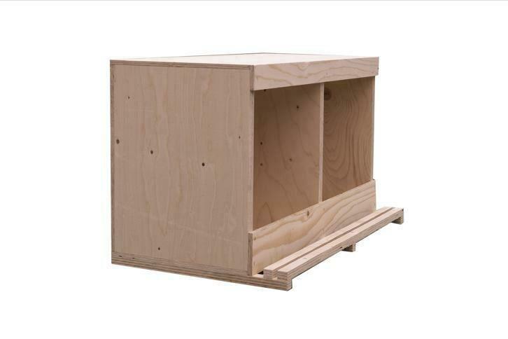Tweedelig legnest kip XL voor grote kippen (broedbak), Animaux & Accessoires, Volatiles | Accessoires, Neuf, Autres types, Enlèvement ou Envoi