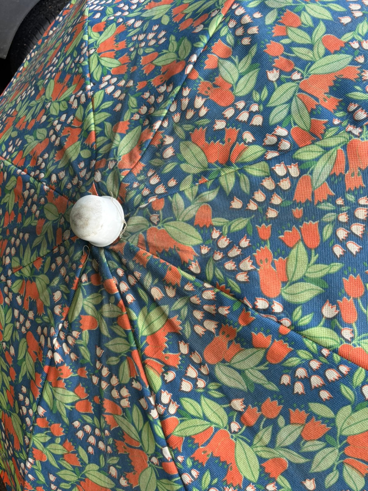 Grote vintage tuin parasol, Ophalen of Verzenden, Zo goed als nieuw