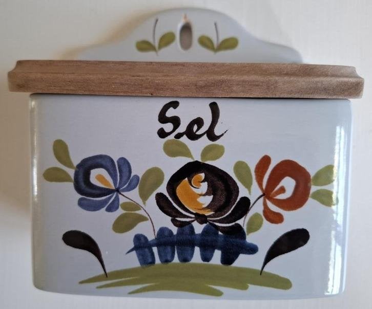 Vintage Franse keramieke zoutbak GF Fait Main, Antiquités & Art, Enlèvement ou Envoi