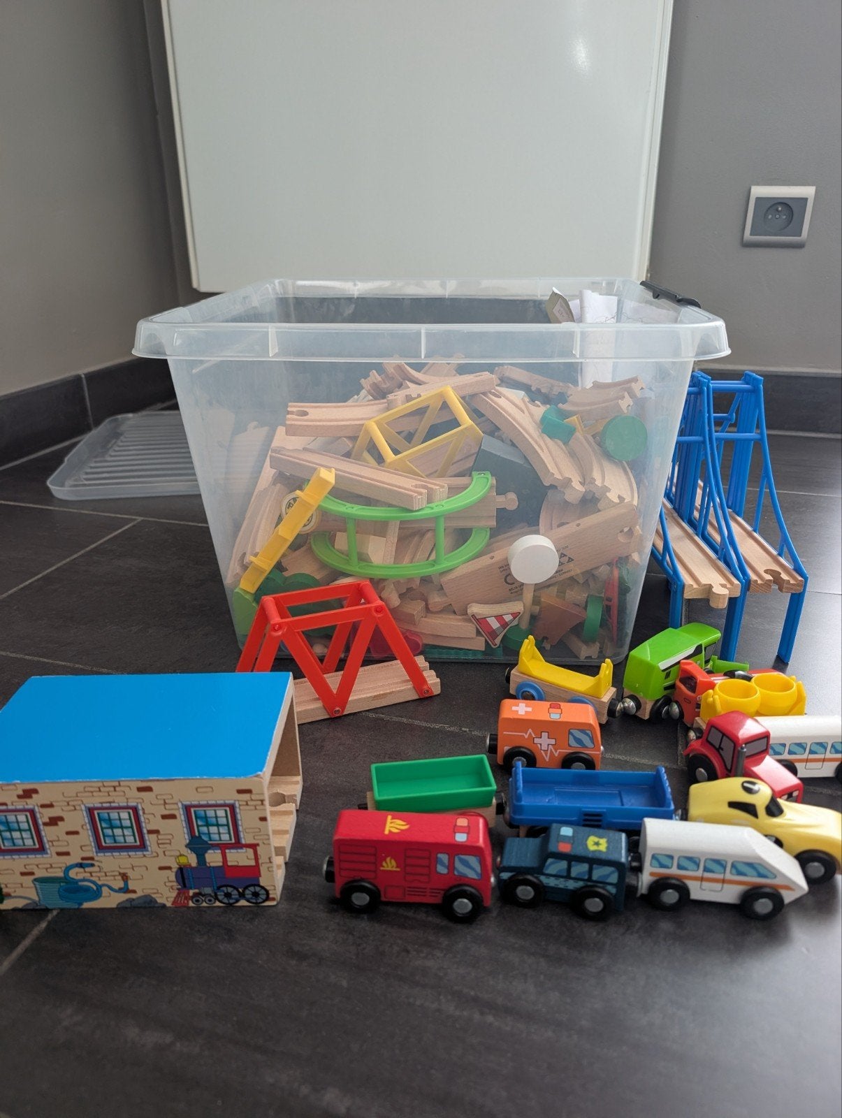 houten treinset excl doos, Ophalen