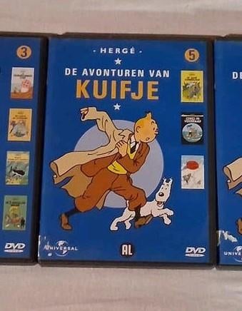 de avonturen van Kuifje in tekenfilm op dvd (deel 5), Europees, Tekenfilm, Alle leeftijden, Ophalen of Verzenden