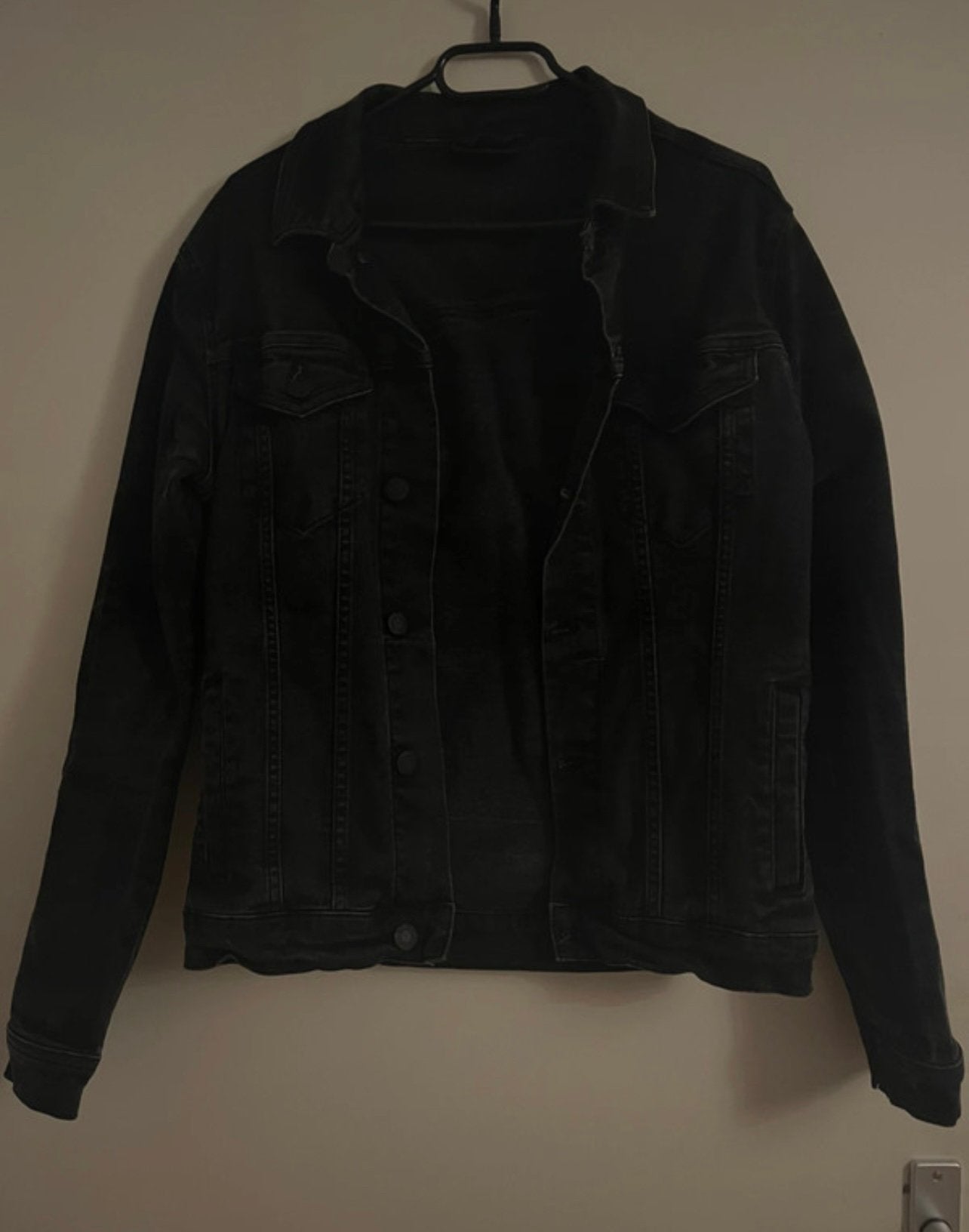 Veste en jean noire, Envoi, Comme neuf, Taille 46 (S) ou plus petite, Noir