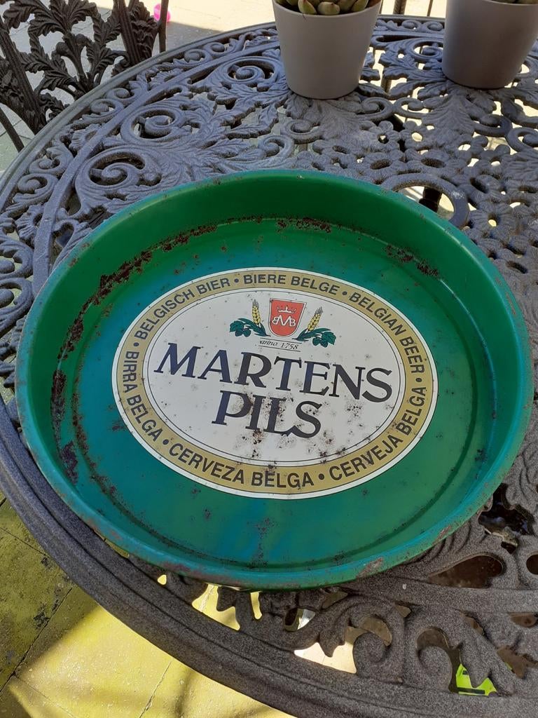 Martens pils bierplateau, Verzamelen, Biermerken, Ophalen of Verzenden, Gebruikt, Reclamebord, Plaat of Schild, Overige merken