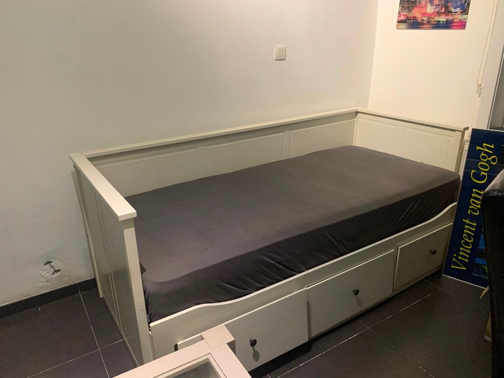 Lit banquette blanc (80x200 cm) – Très bon état, Utilisé, 200 cm, Blanc, Enlèvement