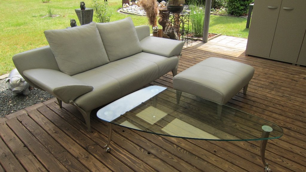 Canapé en cuir design « Rolf Benz » type 1600 État neuf !, Maison & Meubles, Design, Comme neuf, Enlèvement, Cuir