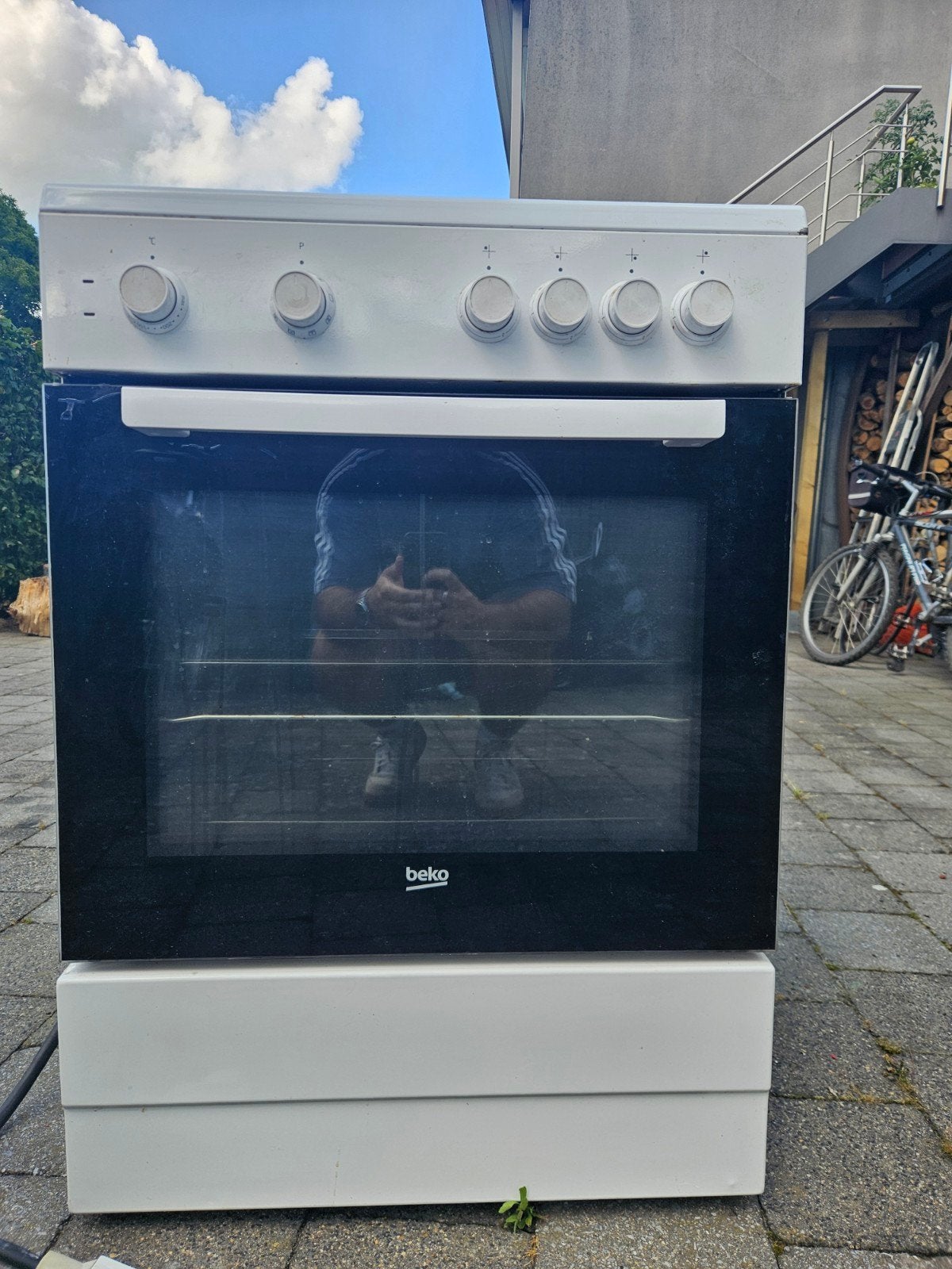 Beko elektrisch kookvuur + oven, Electroménager, Cuisinières, Autoportant, Enlèvement