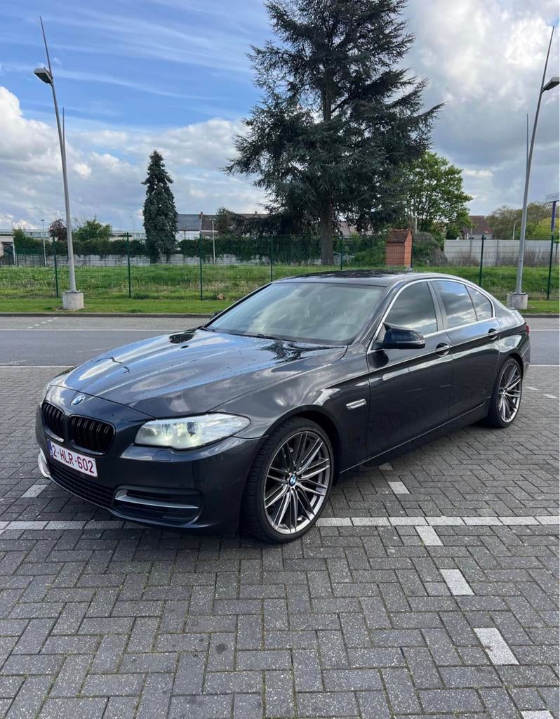 BMW 518D, Auto's, BMW, Automaat, Zwart, Leder, 5 deurs