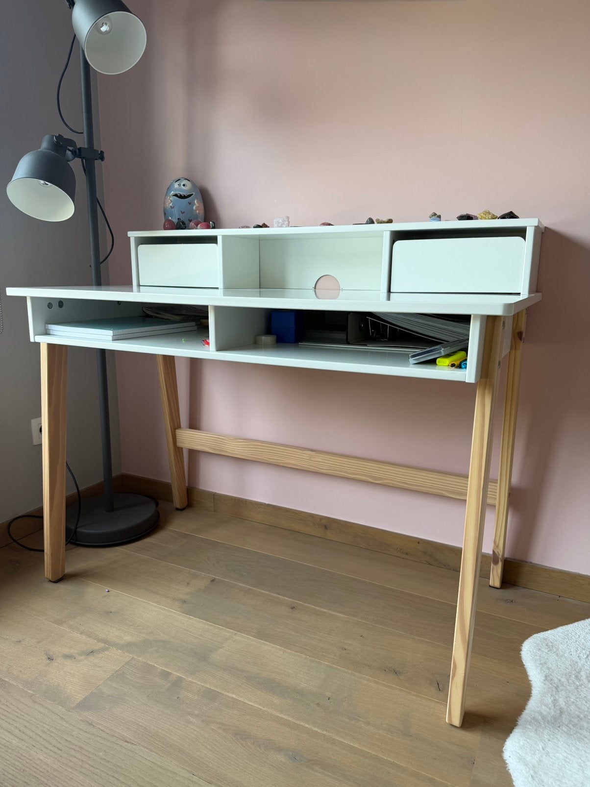 Bureau - très bon état, Huis en Inrichting, Bureaus, Ophalen, Gebruikt, Wit