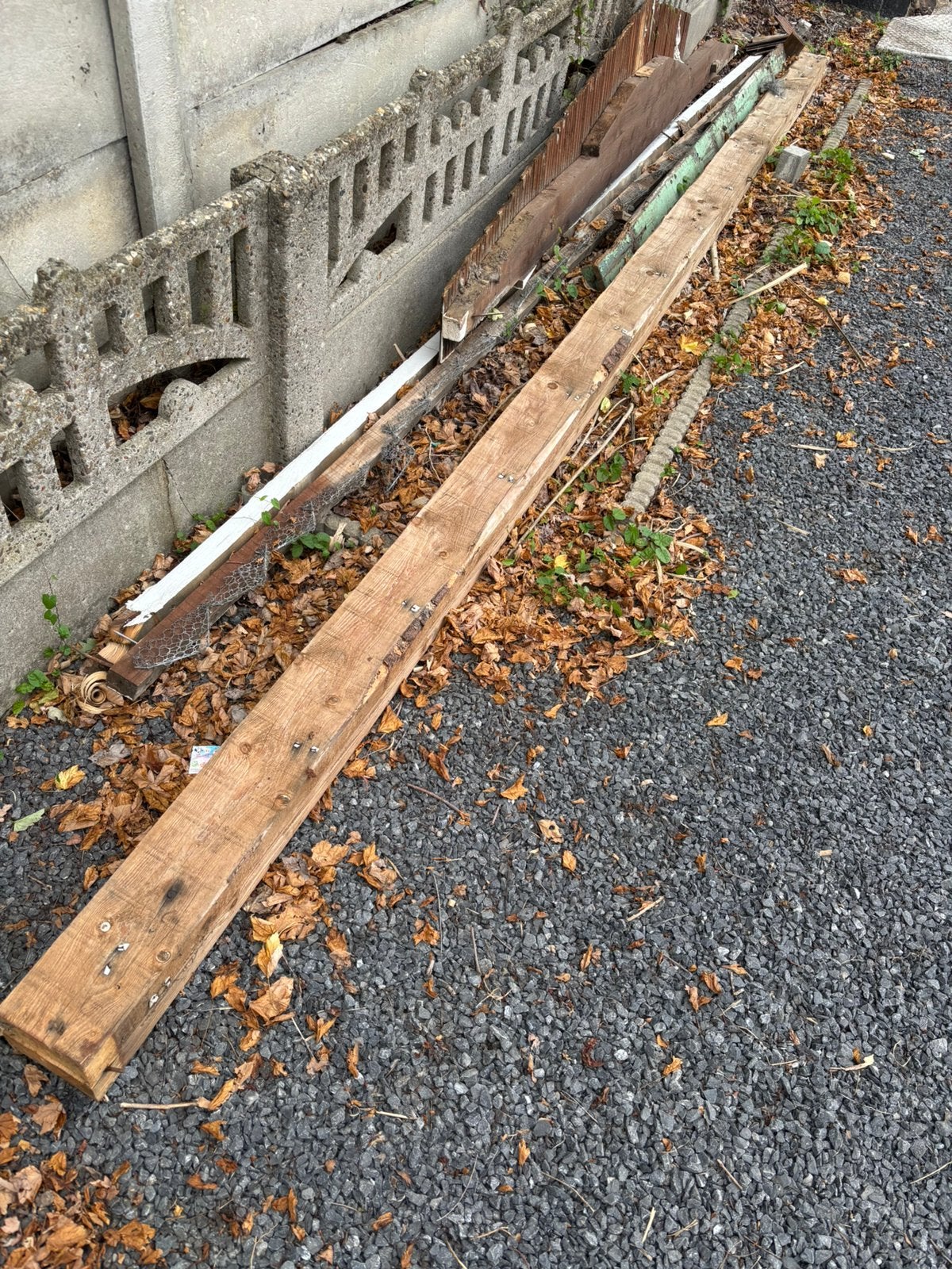 Houten balken, 2 stuks 5x14 cm en meer dan 5m lang, 50 mm ou plus, 300 cm ou plus, Enlèvement, Utilisé