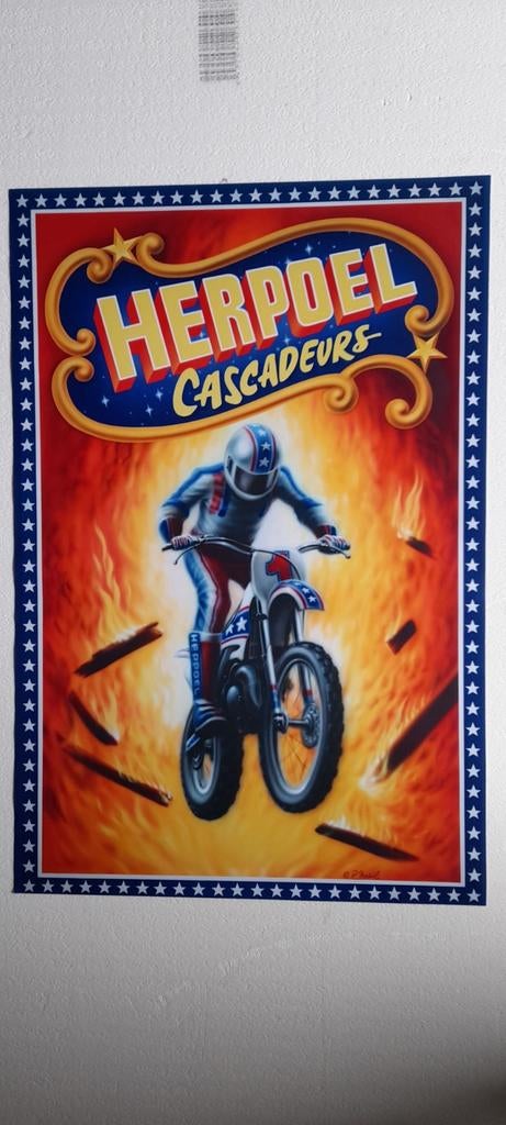 AFFICHE .STUNT SHOW HERPOEL.HELL DRIVERS.STUNTMAN., Enlèvement ou Envoi