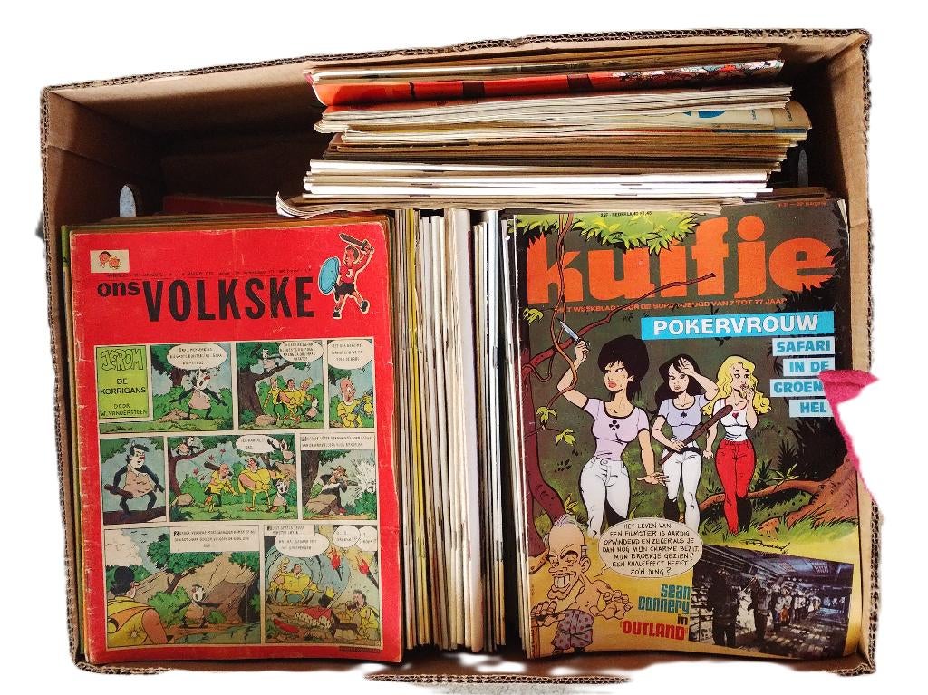Weekbladen Kuifje, Ons Volkske, Sjors, Boeken, Stripverhalen, Ophalen, Gelezen