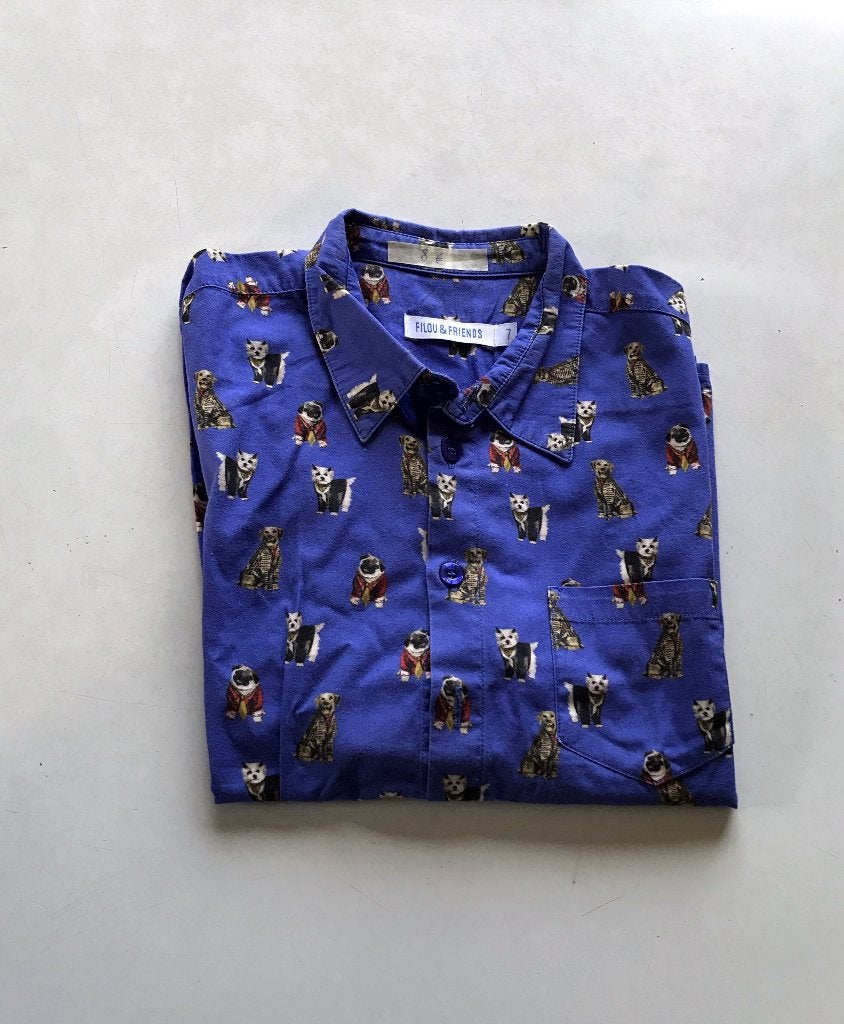 Hemd met HONDJES - merk FILOU & FRIENDS - maat 122, Enfants & Bébés, Vêtements enfant | Taille 122, Enlèvement ou Envoi, FILOU & FRIENDS.