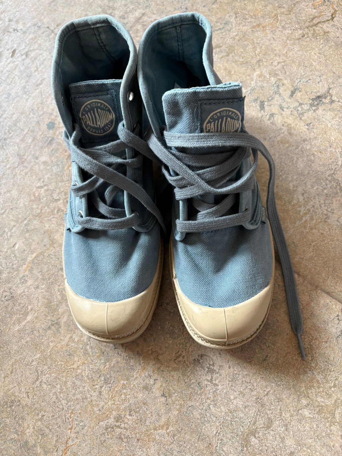 Hoge palladium, Kleding | Dames, Ophalen of Verzenden, Zo goed als nieuw, Blauw